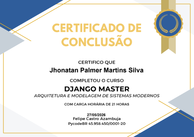 DJANGO MASTER ARQUITETURA E MODELAGEM DE SISTEMAS MODERNOS