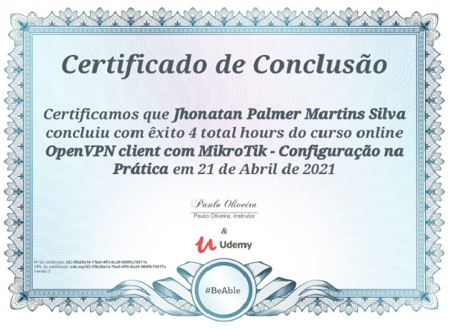 OpenVPN client com MK